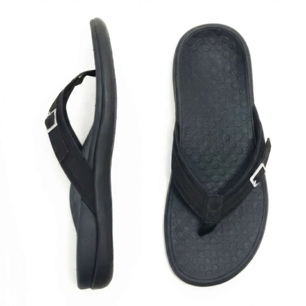Women's Adjustable Rubber Flip Flops | Comfortable Cushioned Arch Support Sandals 3