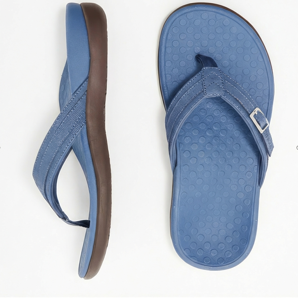 Women's Adjustable Rubber Flip Flops | Comfortable Cushioned Arch Support Sandals 4