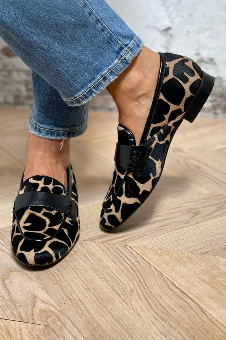 Womens Animal Print Loafers | Trendy Chic Slip-On Shoes for Everyday Comfort 3