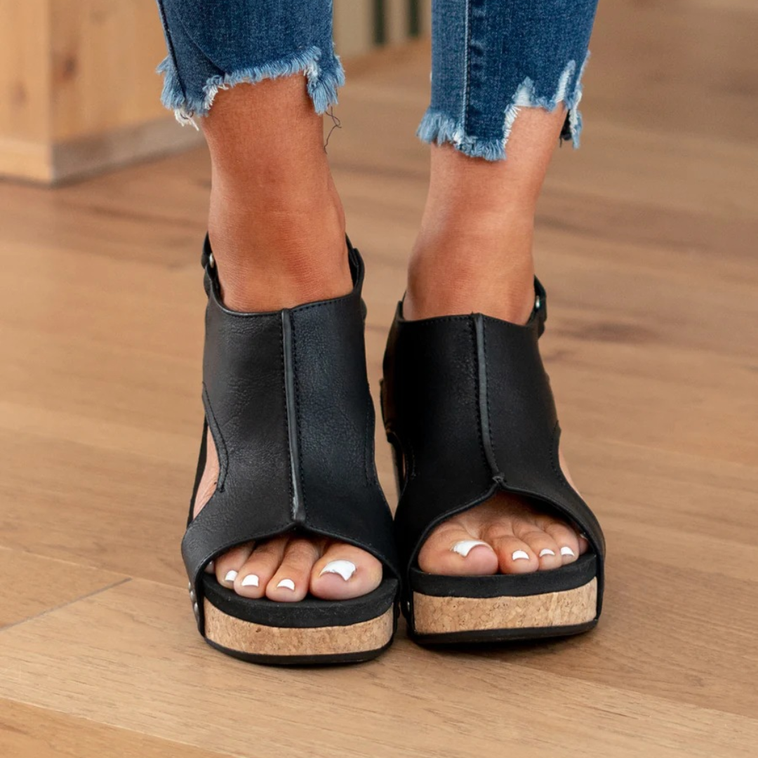 Womens Breathable Suede Wedge Sandals | Elegant Comfortable Summer Footwear 5