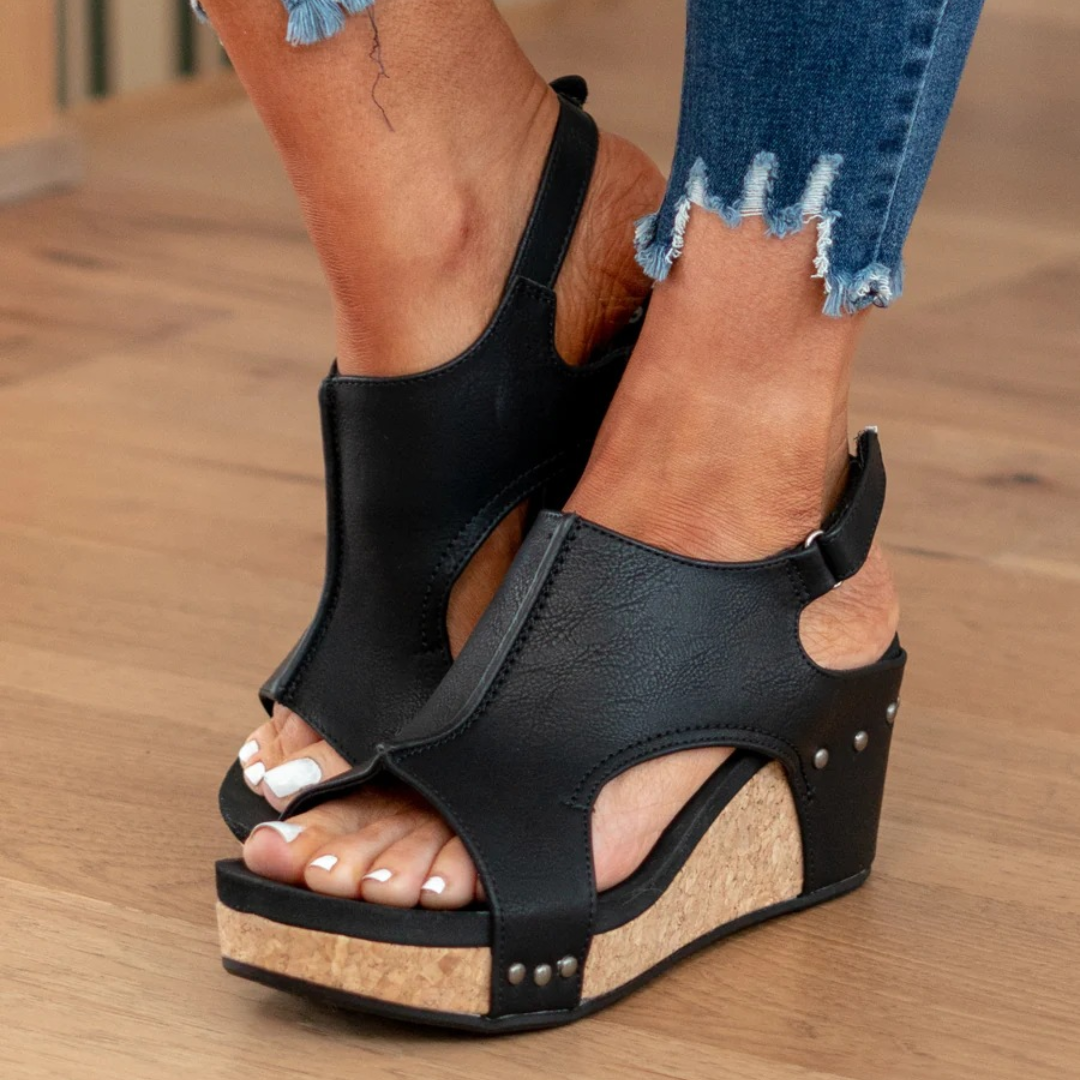 Womens Breathable Suede Wedge Sandals | Elegant Comfortable Summer Footwear 6