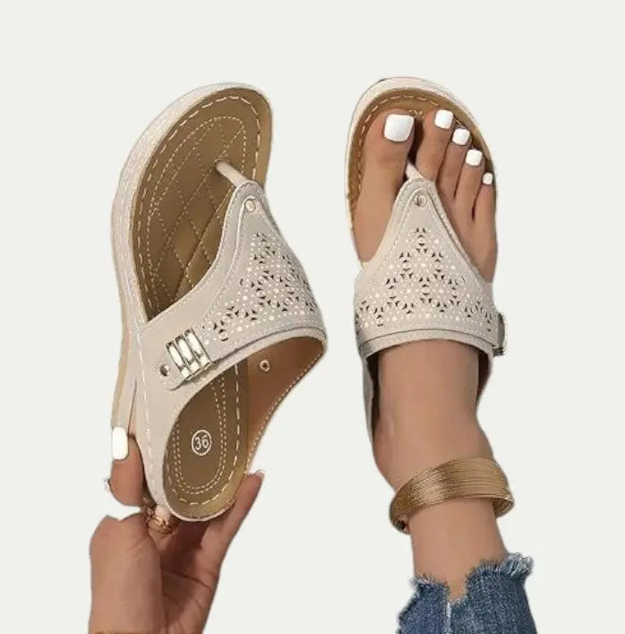 Women's Breathable Synthetic Slip-On Sandals | Comfortable Lightweight Casual Footwear 1