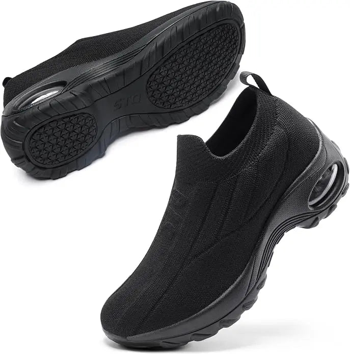Women's Breathable Synthetic Slip-On Sneakers | Comfortable Arch Support Walking Shoes 2
