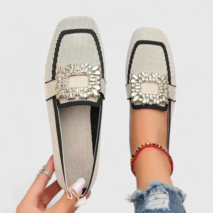Womens Cushioned Leather Loafers | Elegant Orthopedic Comfort Shoes 1