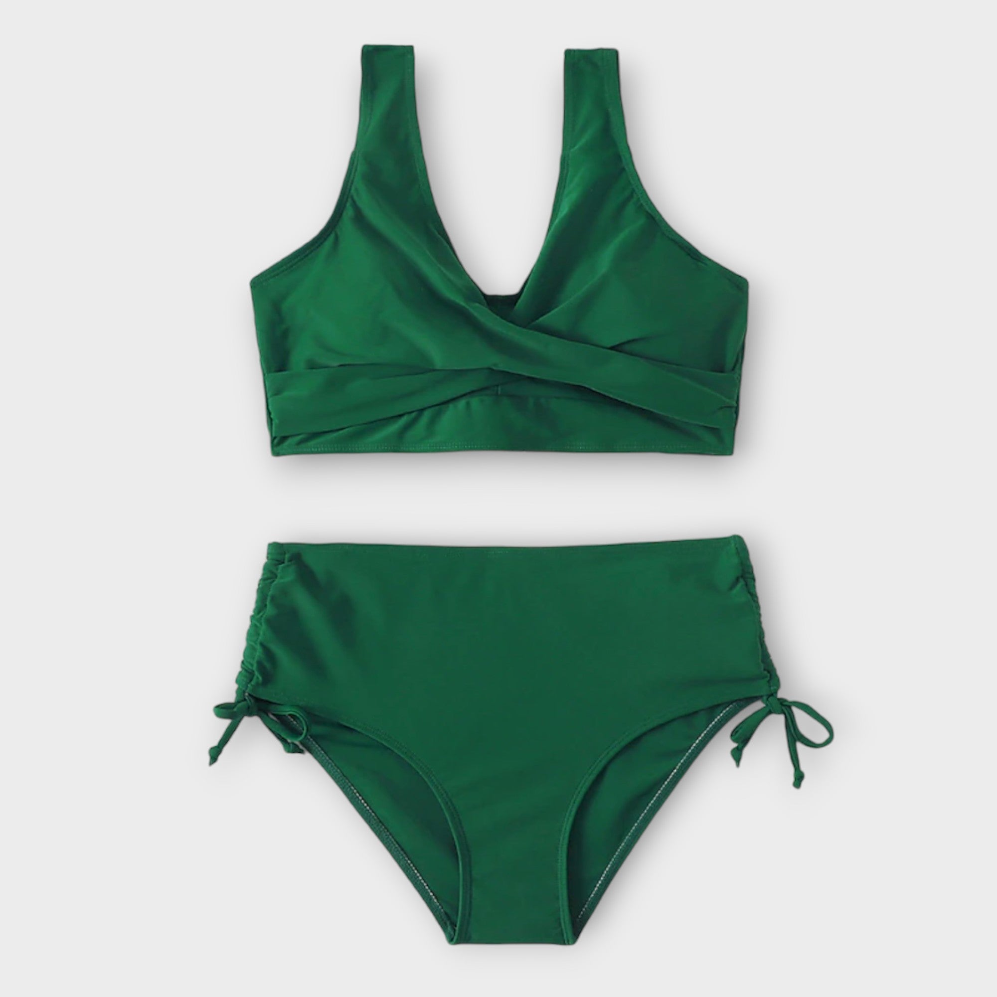 Womens Elegant Black High-Waisted Bikini Sets | Stylish Adjustable Swimwear for Summer 3