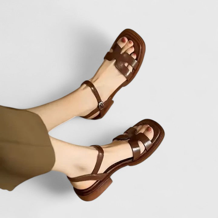 Women's Elegant Leather Sandals | Comfortable Minimalist Summer Flats 2