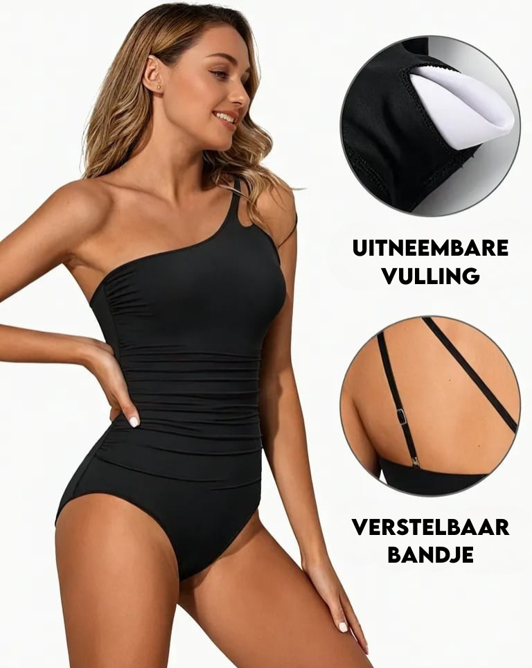 Womens Elegant One-Piece Swimsuit | Flattering Tummy Control Design for Summer 6
