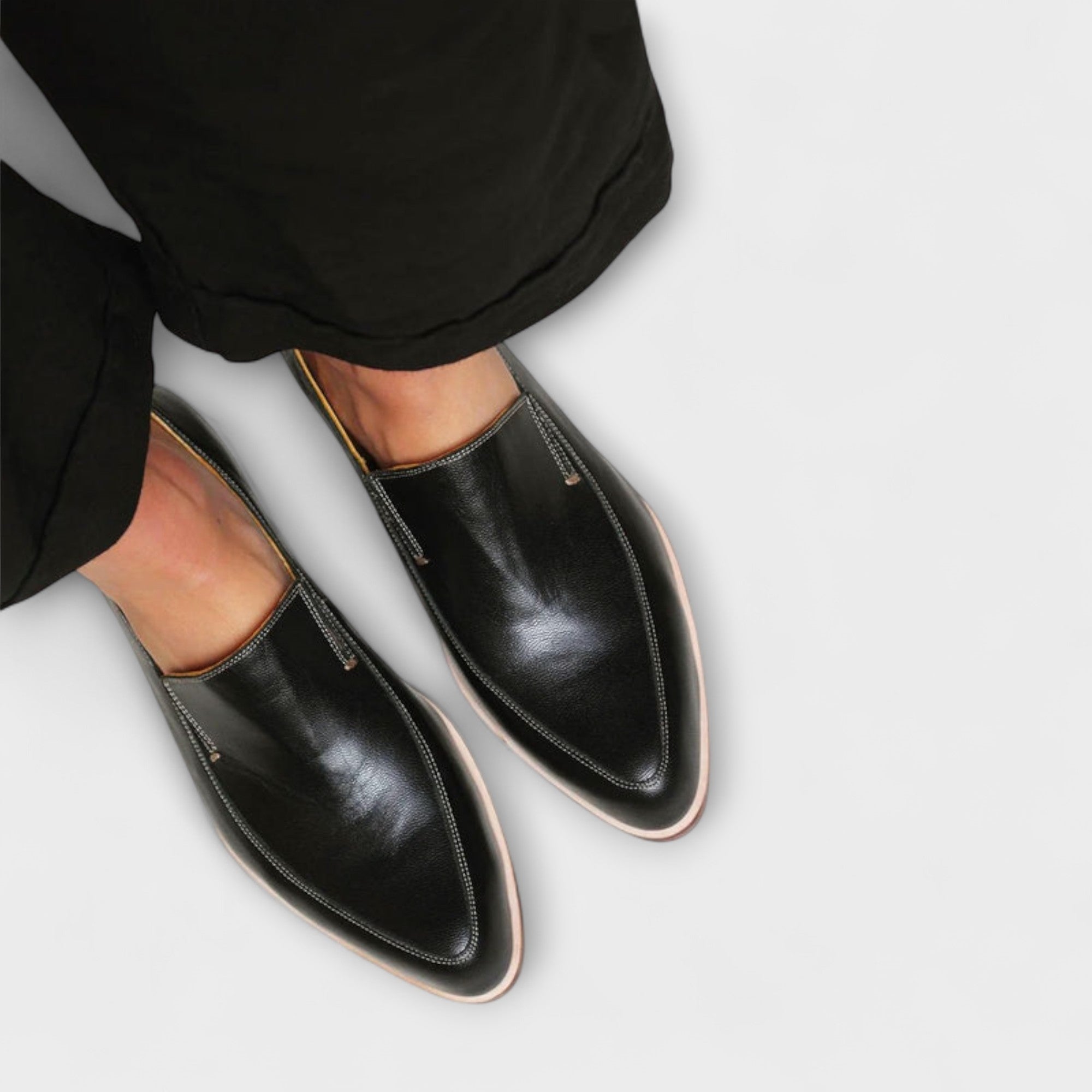 Women's Elegant Orthopedic Loafers | Comfortable Black Slip-On Dress Shoes 1