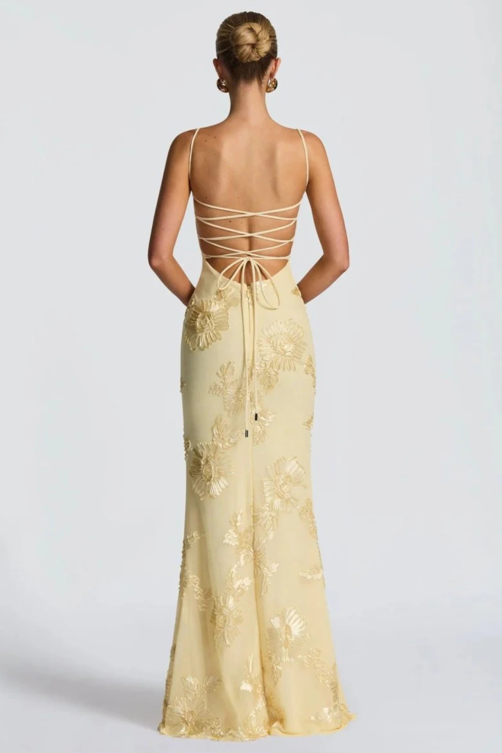 Women's Floral Embroidered Maxi Dress | Structured Corset Cami Style 3