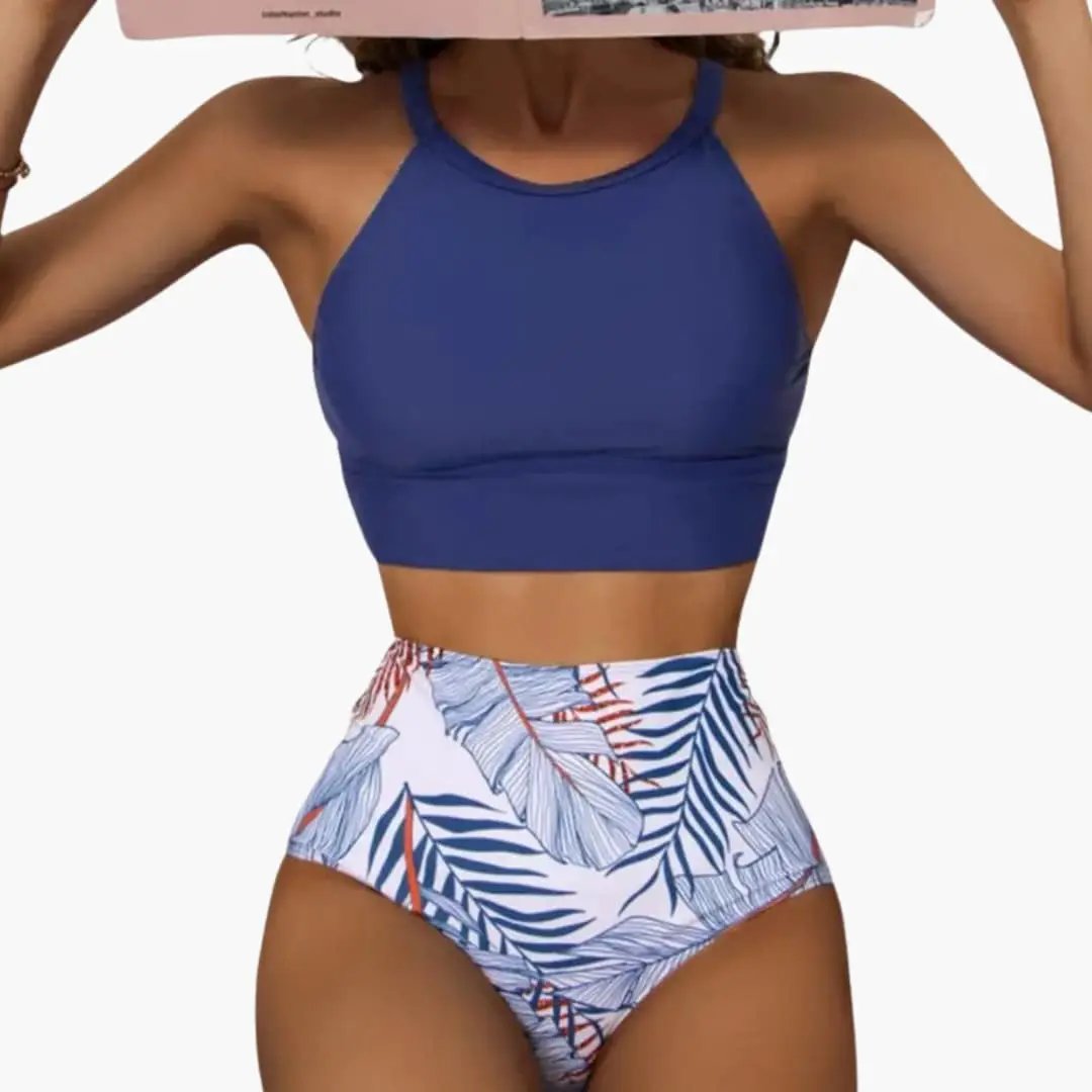 Womens Floral High-Waisted Bikini Set | Stylish Two-Piece Swimwear for Summer 2