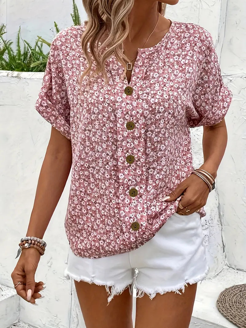 Womens Floral Print Blouse | Lightweight Casual Summer Top | Flowy Stylish Design 3