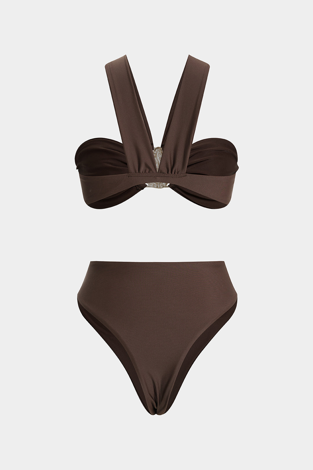 Womens High-Quality Asymmetrical Bikini Set | Trendy Metallic Summer Swimwear 2