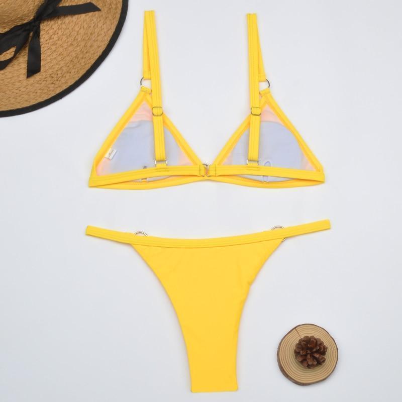 Women's High-Quality Triangle Bikini Set | Trendy Adjustable Swimwear for Summer 7