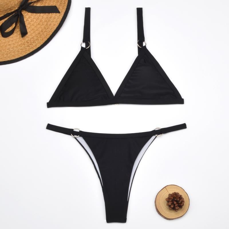 Women's High-Quality Triangle Bikini Set | Trendy Adjustable Swimwear for Summer 8