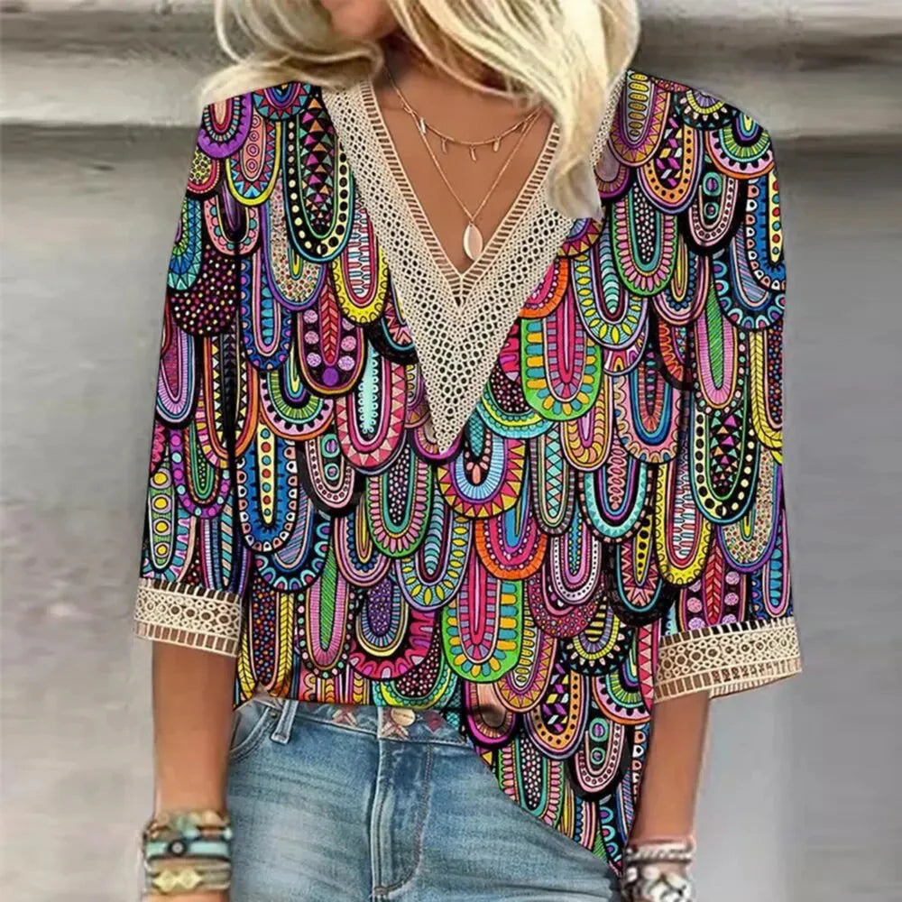 Women's Lightweight Chiffon Blouse | Flowing Elegant Summer Top with Delicate Details 1