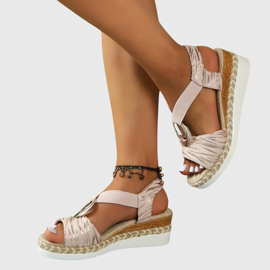 Women's Natural Fabric Wedge Sandals | Comfortable Slingback Espadrille Wedges for Summer 2