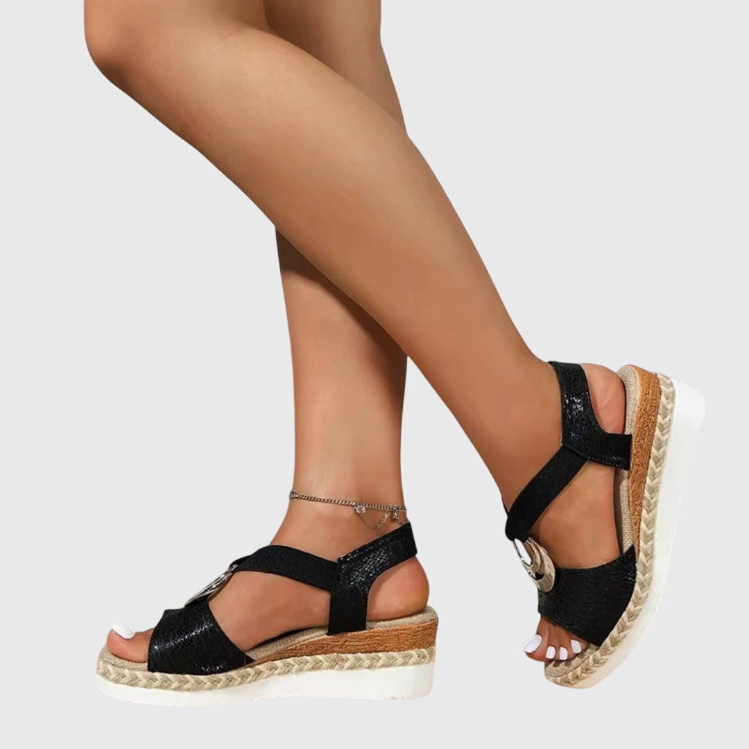 Women's Natural Fabric Wedge Sandals | Comfortable Slingback Espadrille Wedges for Summer 5