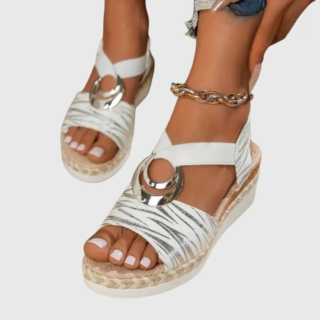 Women's Natural Fabric Wedge Sandals | Comfortable Slingback Espadrille Wedges for Summer 7