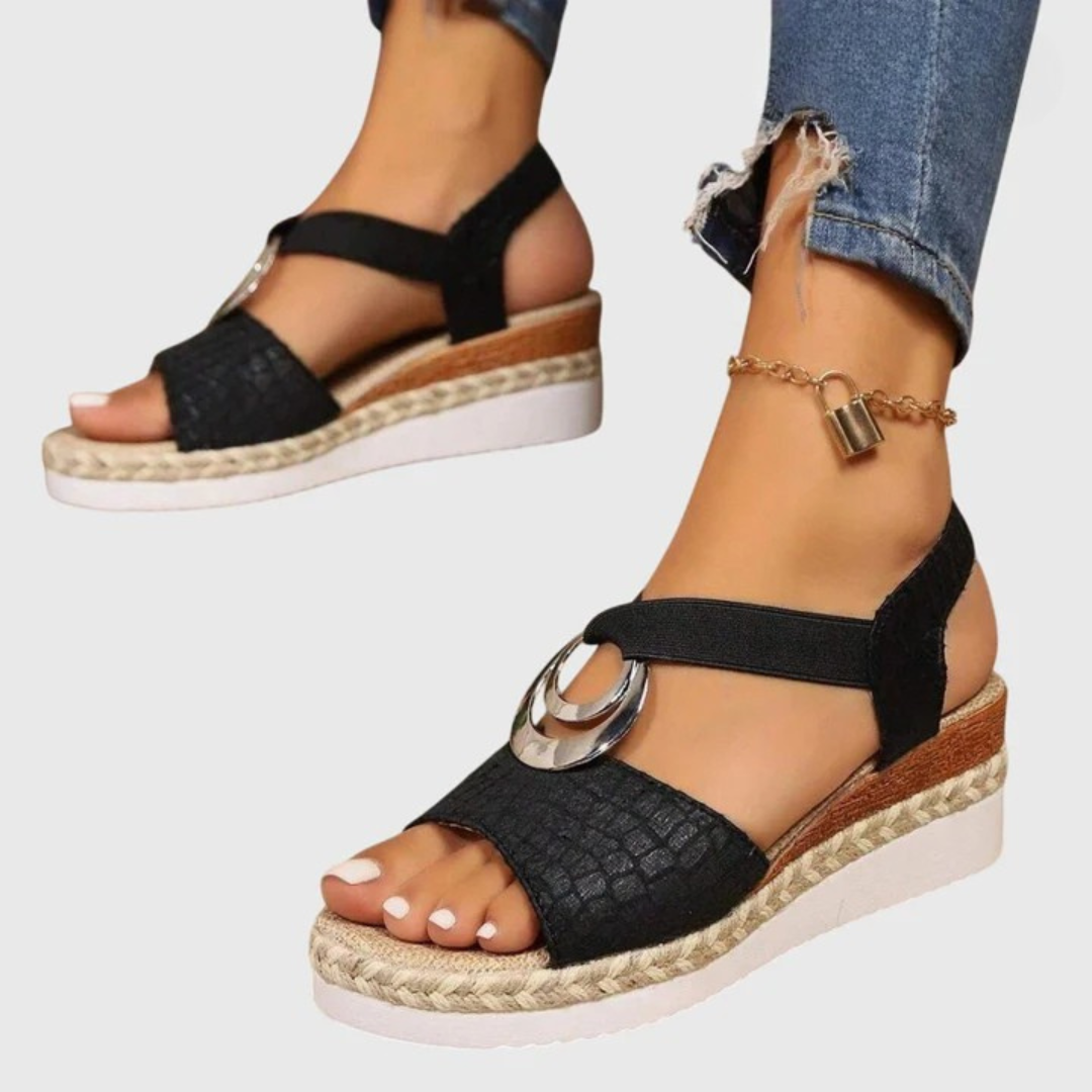 Women's Natural Fabric Wedge Sandals | Comfortable Slingback Espadrille Wedges for Summer 8