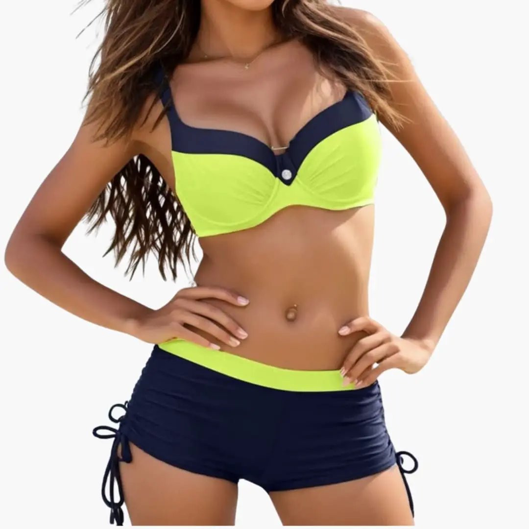 Womens Nylon Underwire Bikini Set | Push-Up Padded Swimwear for Summer 1