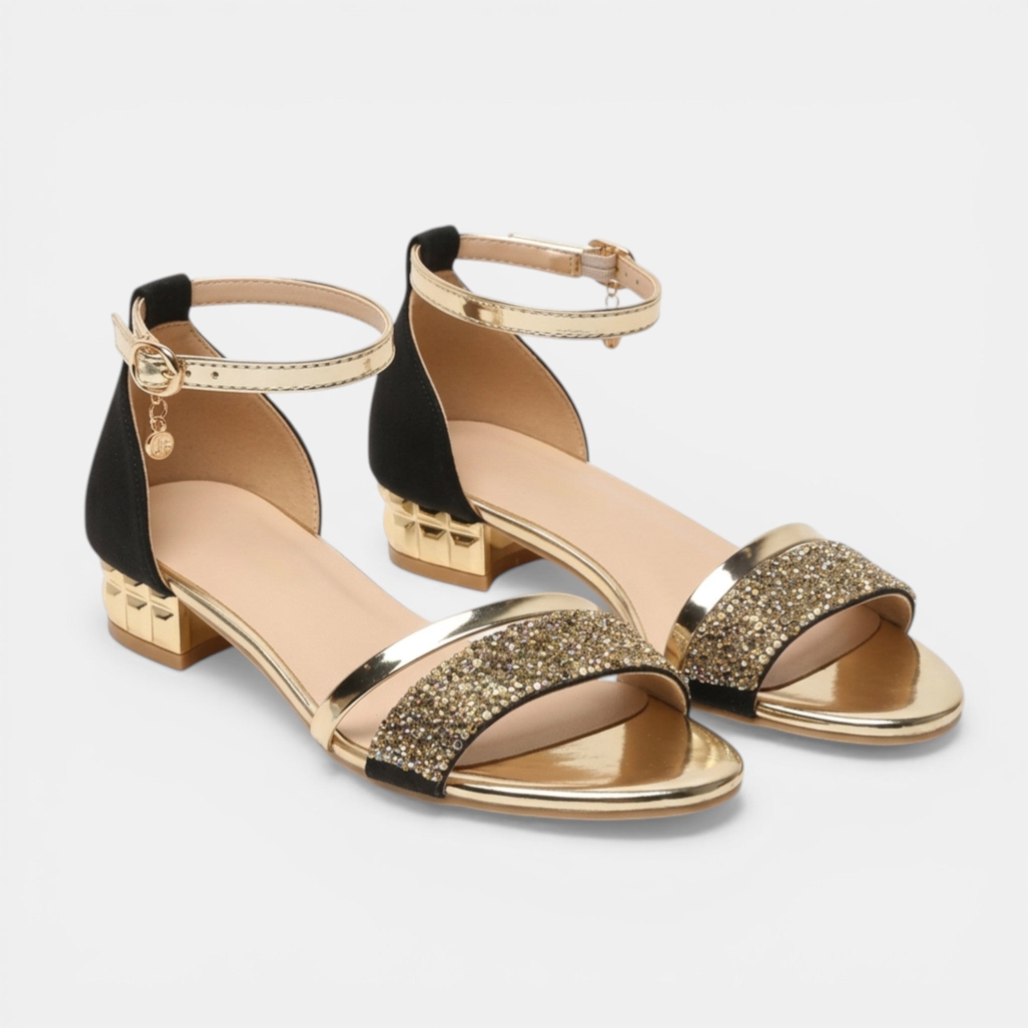 Women's PU Leather Open Toe Sandals | Stylish Ankle Strap Block Heels 0