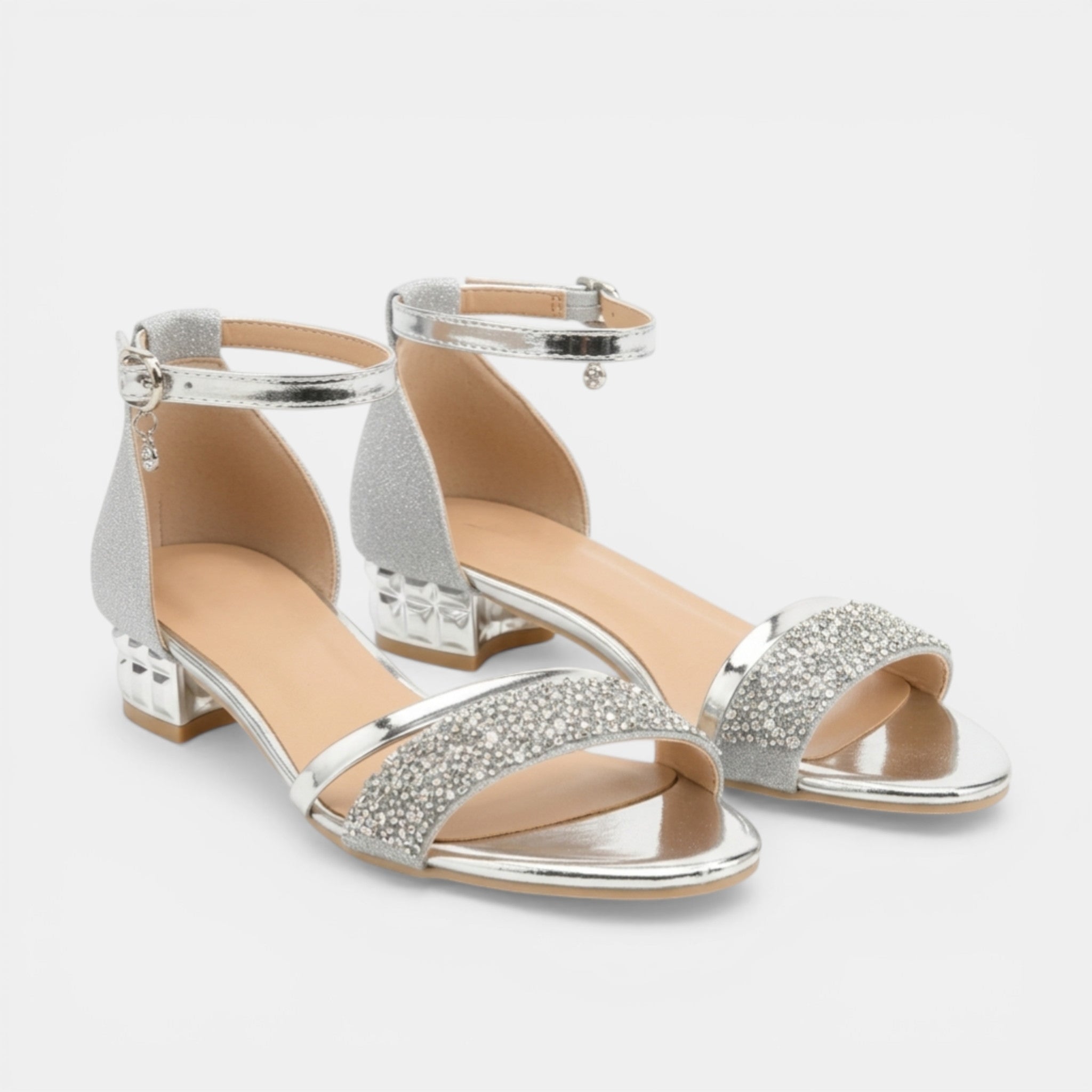 Women's PU Leather Open Toe Sandals | Stylish Ankle Strap Block Heels 6