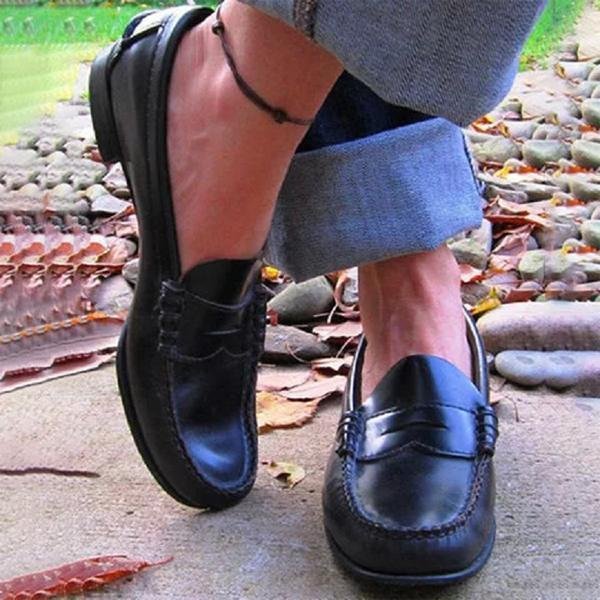 Womens Premium Leather Penny Loafers | Comfortable Slip-On Orthopedic Shoes 3