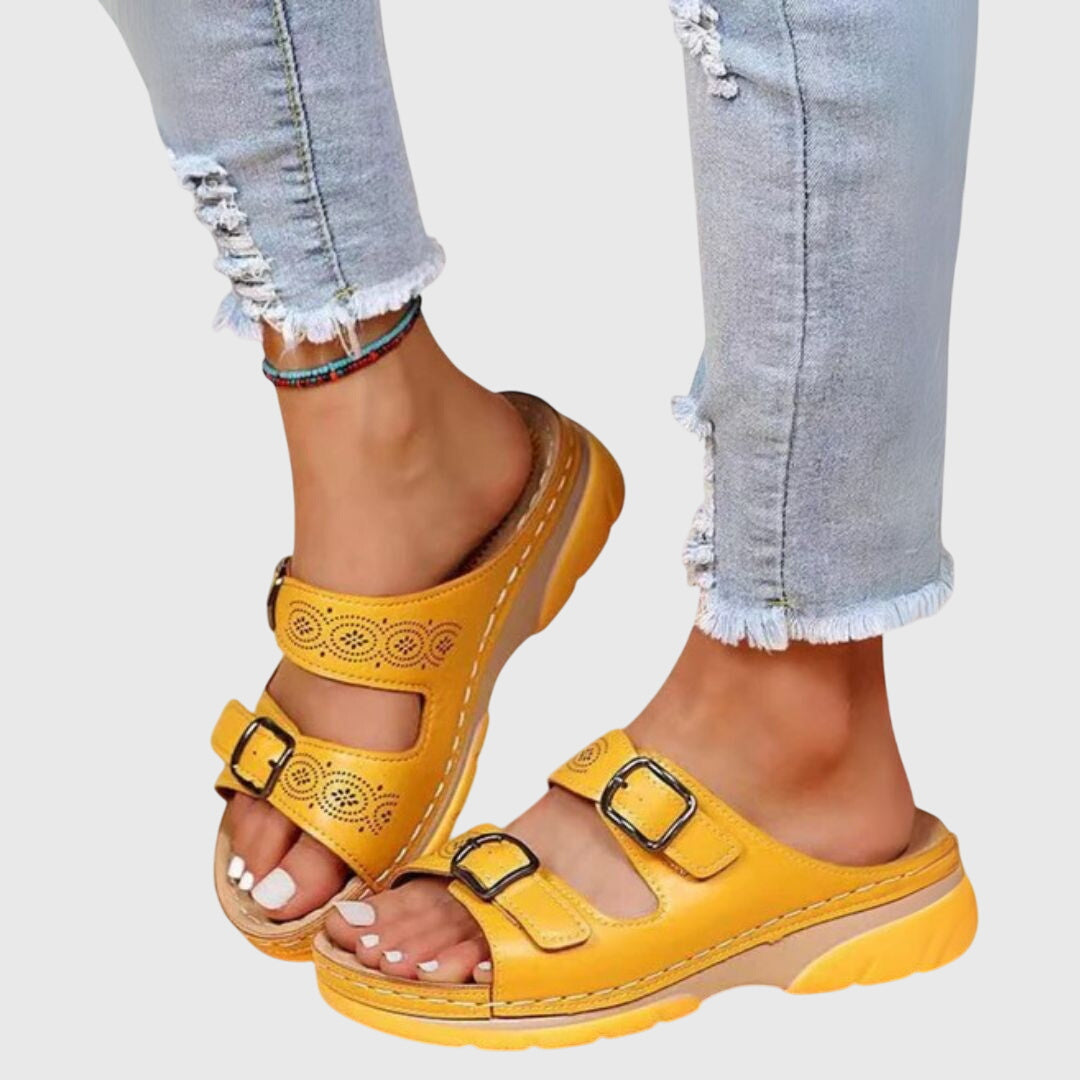 Womens Premium Leather Sandals | Comfortable Adjustable Orthopedic Footwear 4