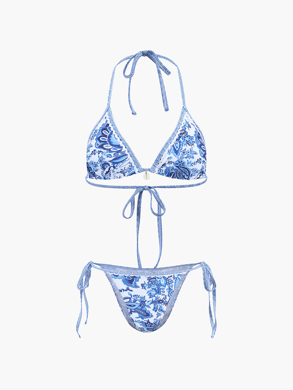 Women's Quick-Drying Jersey Bikini Set | Trendy Halter Neck Summer Swimwear 0