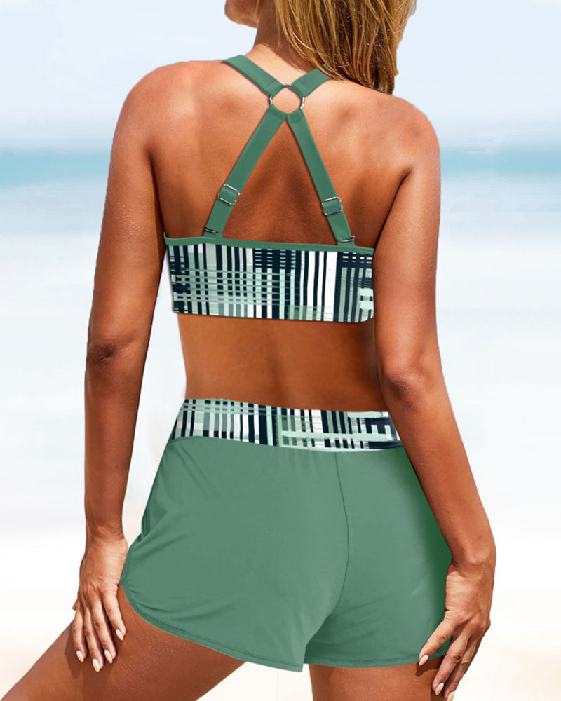 Womens Ribbed High Waist Bikini Set | Elegant Sculpting Swimwear 3