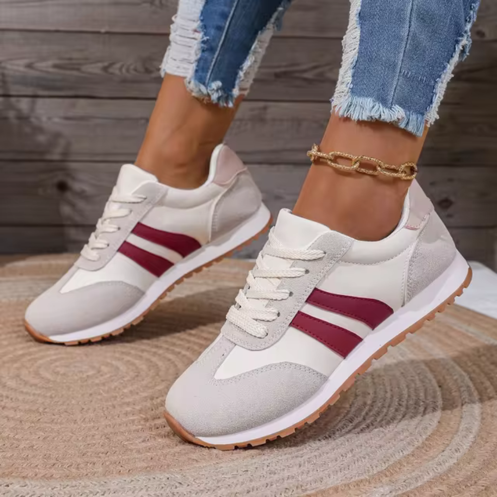 Womens Soft Leather Slip-On Sneakers | Lightweight Elegant Casual Shoes 1