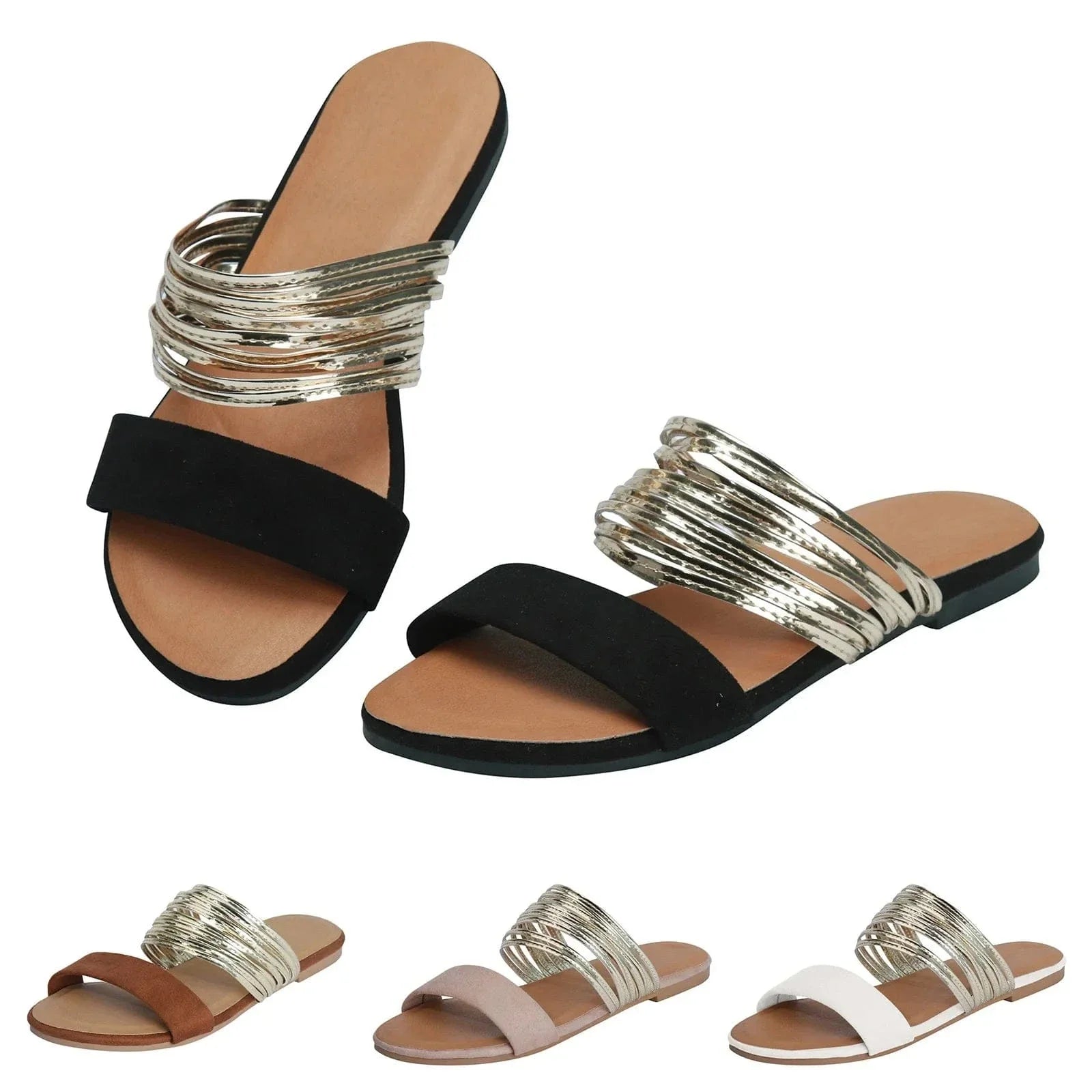 Womens Soft Suede Orthopedic Sandals | Comfortable Slip-On Everyday Footwear 7
