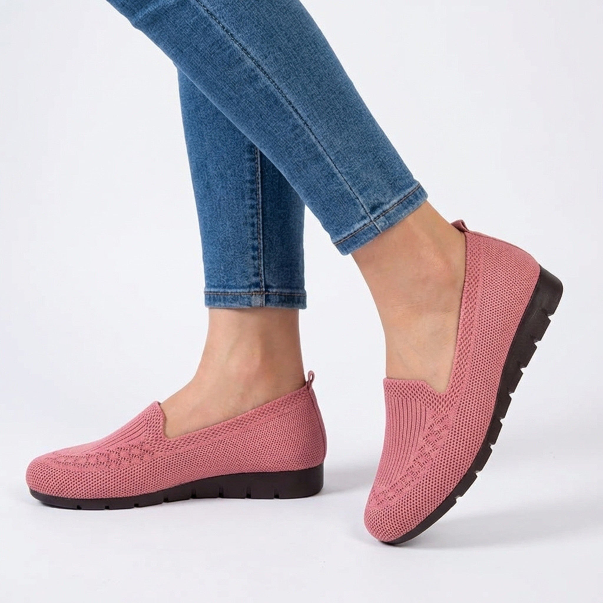 Womens Stretch Knit Loafers | Comfortable Casual Slip-On Shoes 2