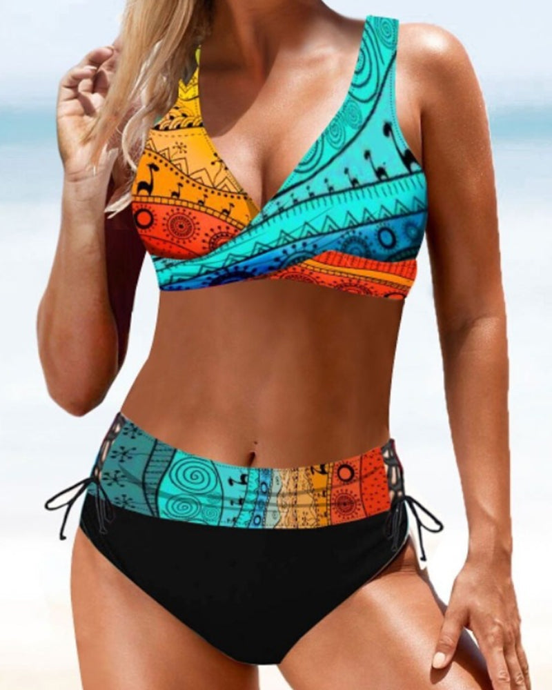 Women's Stretchable Colorful Bikini Set | Flattering Comfortable Swimwear for Summer 12