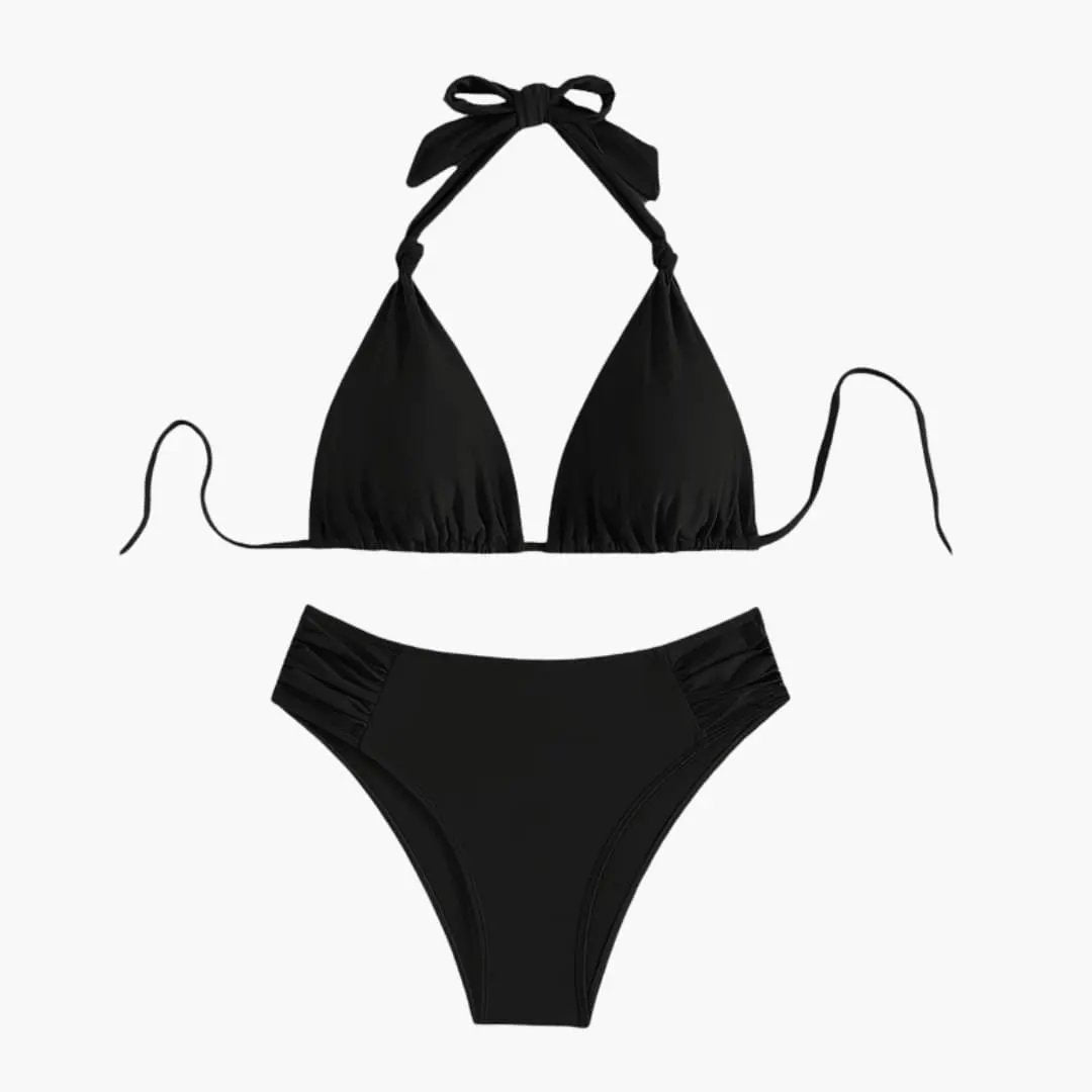 Womens Stretchy Triangle Bikini Set | Adjustable Tie Swimwear | Comfortable Summer Swimwear 1