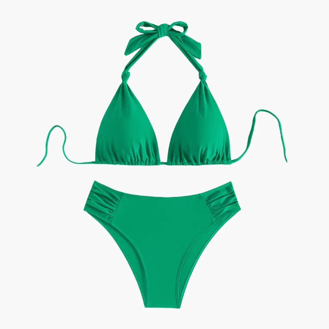 Womens Stretchy Triangle Bikini Set | Adjustable Tie Swimwear | Comfortable Summer Swimwear 3
