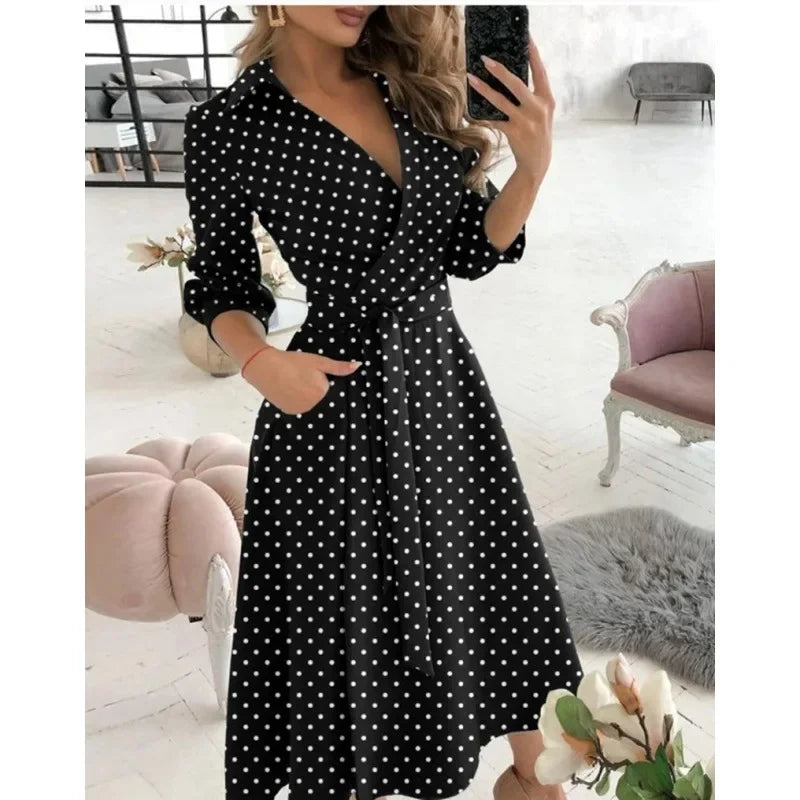 Women's Structured Cotton Blend Blazer Dress | Elegant Tailored Wrap Formal Dress 11