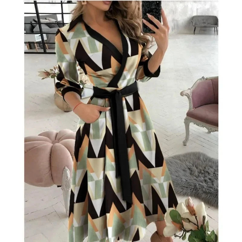 Women's Structured Cotton Blend Blazer Dress | Elegant Tailored Wrap Formal Dress 8