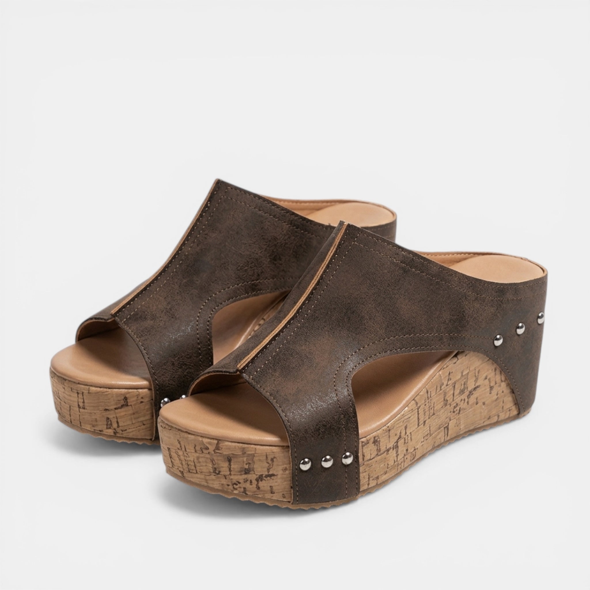 Womens Structured Fabric Platform Sandals | Stylish Open Toe Wedge Slip-On Shoes for Summer 6