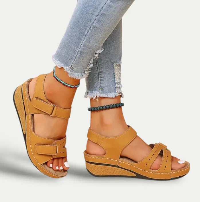 Womens Synthetic Leather Open Toe Sandals | Comfortable Casual Summer Footwear 3