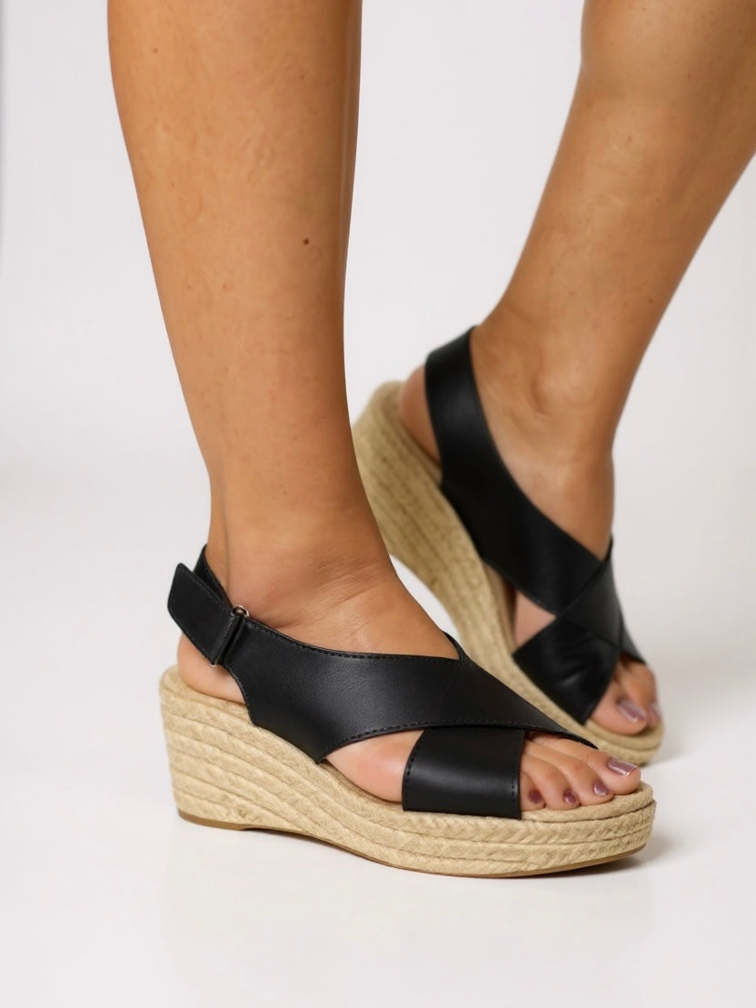 Womens Woven Espadrille Wedge Sandals | Comfortable Adjustable Summer Footwear 3