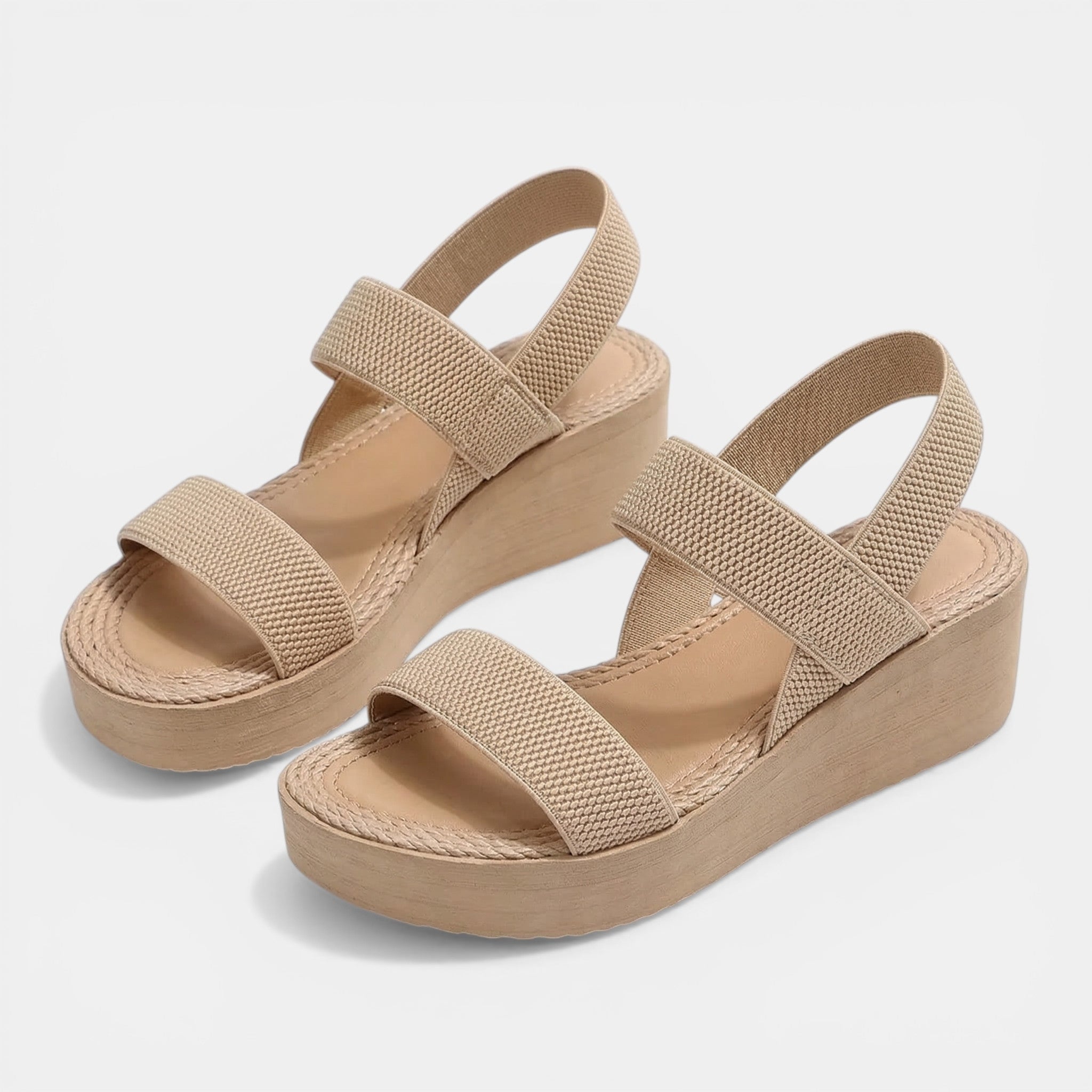 Womens Woven Fabric Platform Sandals | Stylish Open Toe Wedge Shoes for Summer 1