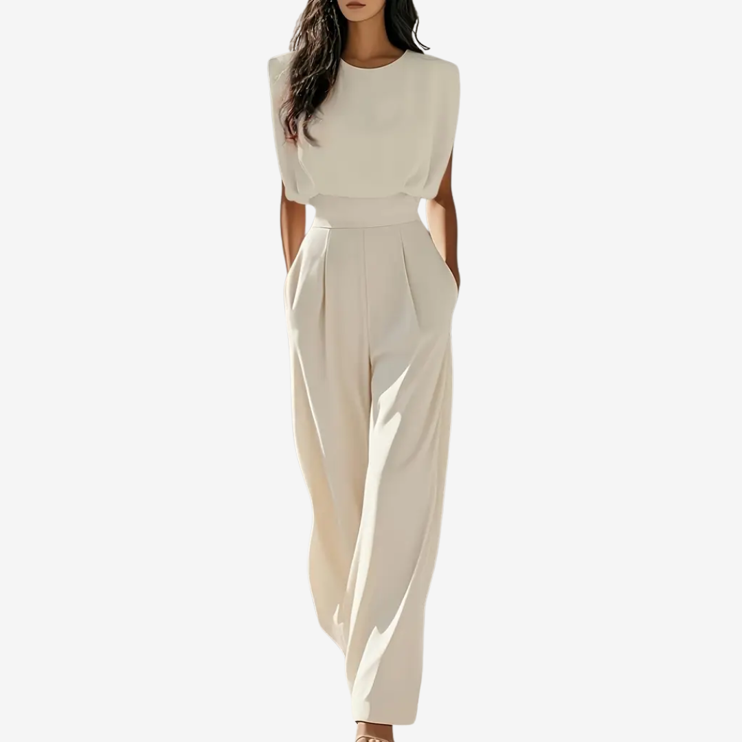 Women's sleeveless jumpsuit with wide legs 0