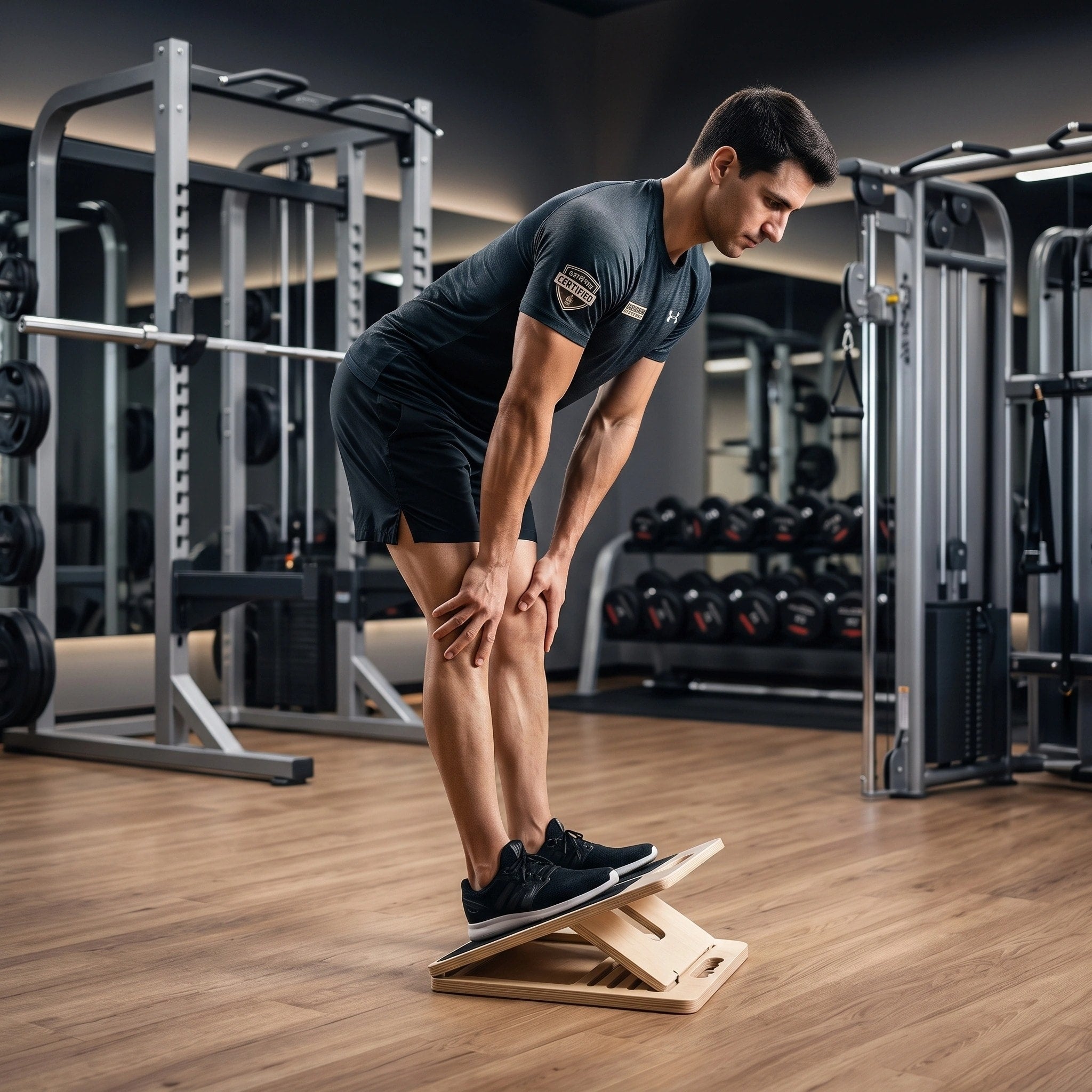 Planche inclinée en bois réglable avec 5 angles d'inclinaison, surface antidérapante et design pliable