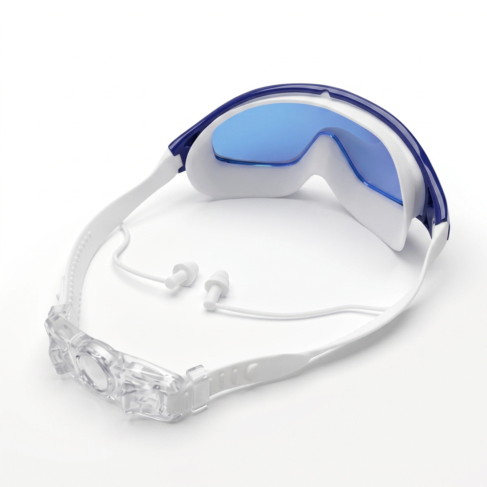 Lunettes de natation anti-buée avec lentille grand angle, protection UV et sangle réglable