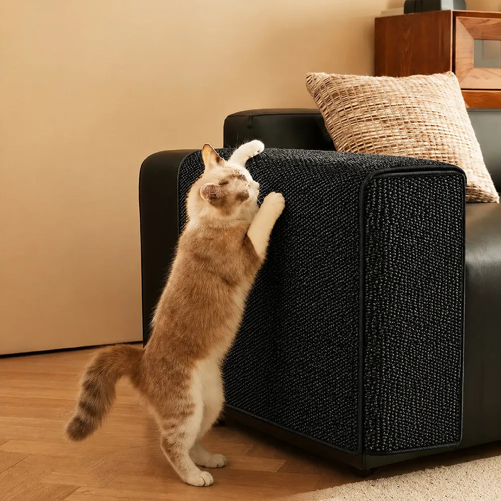 Protecteur d'accoudoir de canapé pour chat avec housse résistante aux griffures et ajustement réglable