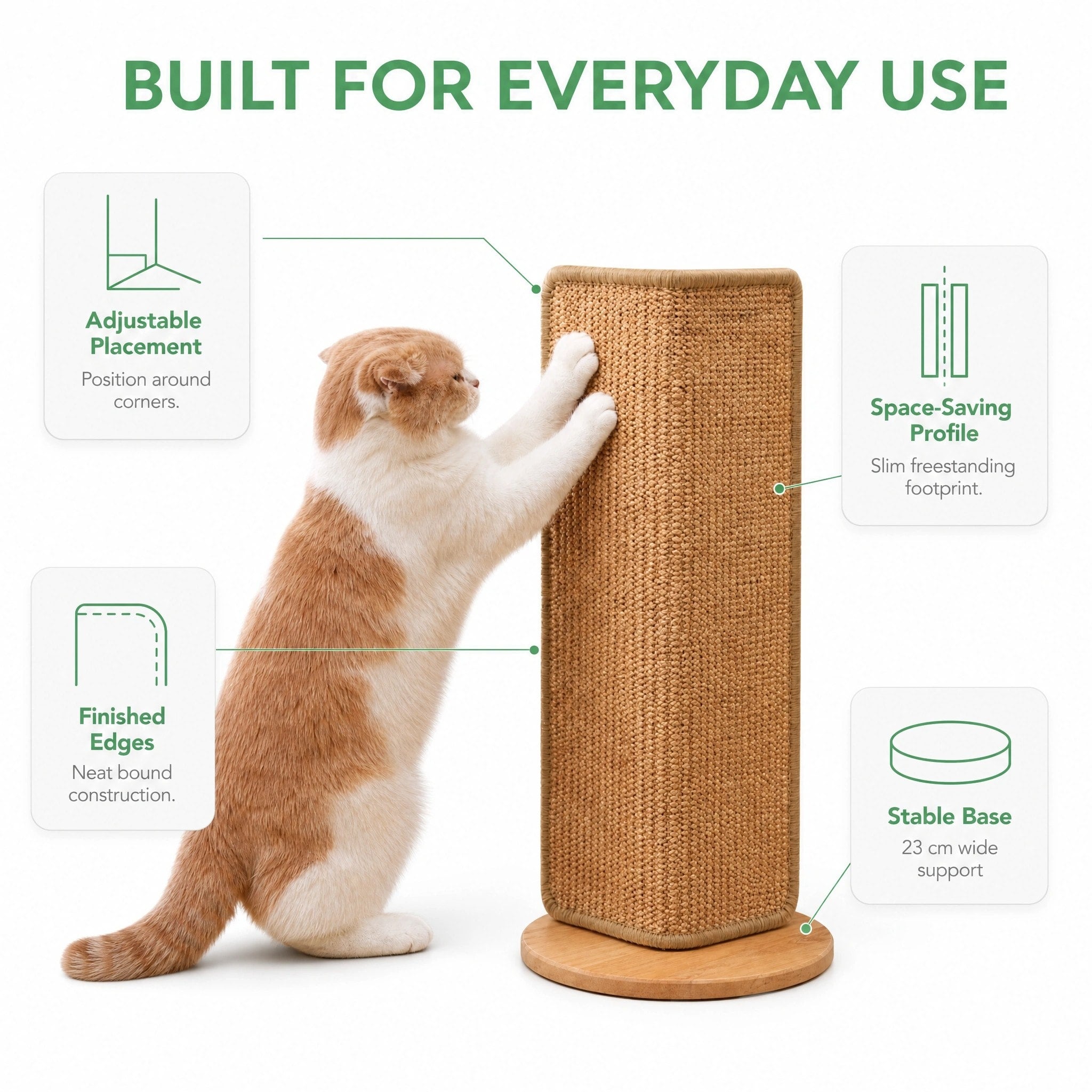 Corner Cat Scratcher Board with Adjustable Scratching Panel