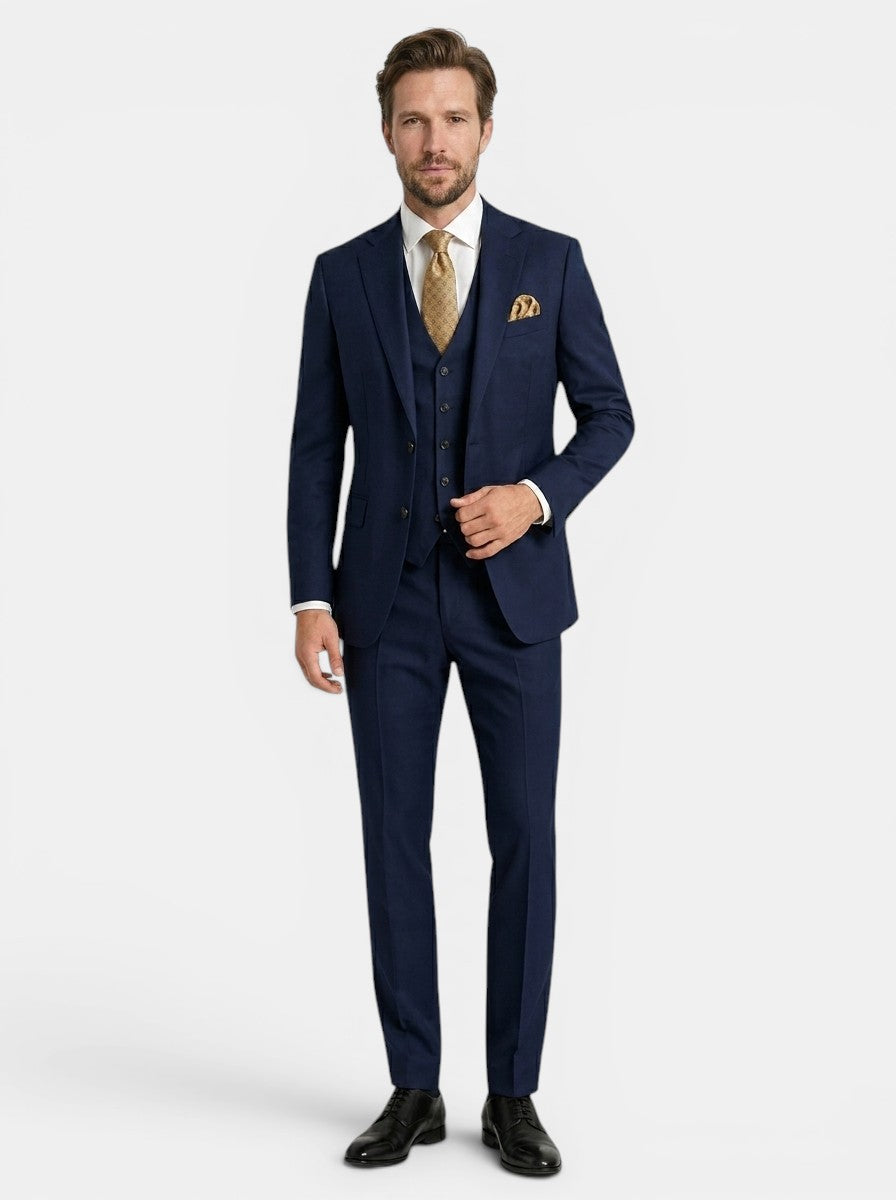 Dominic | Men’s Classic Slim Fit Suit With Vest And Trousers