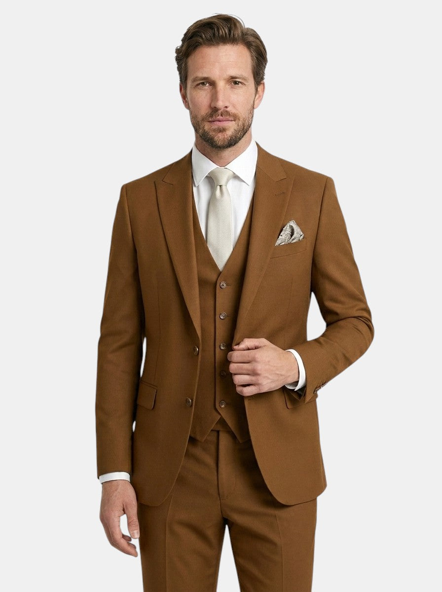 Dominic | Men’s Classic Slim Fit Suit With Vest And Trousers