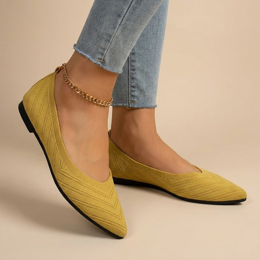 Elianthe | Mocassini slip-on da donna in maglia con dettaglio a catena